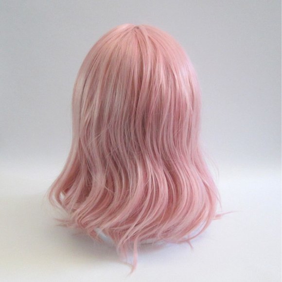 Synthetic Hair Women Light Pink Wig Lace Undercap Soft Beachy Waves main image 6